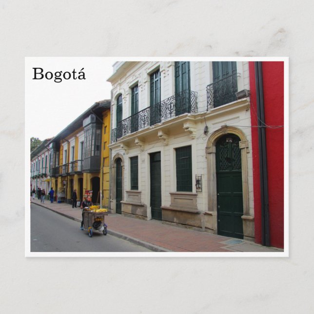 Bogota-Straßen Postkarte (Vorderseite)