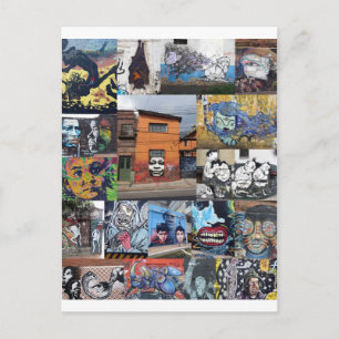 Bogota Street Art Wandmontage Postkarte