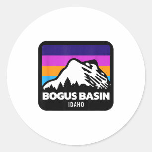 Bogus Basin Idaho Skifahren Snowboarden Berge Runder Aufkleber
