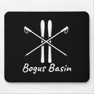 Bogus Sin Idaho Skifahrer Skistöcke Winterferien Mousepad