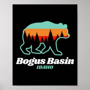 Bogusbecken Idaho Skifahren Snowboarden Bären Poster