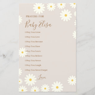 Bohemain Daisy Floral Gebete für Baby