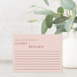 Bohemain Earth Colors Wedding Advice & Well Wishin<br><div class="desc">Einfache und saubere boho terracotta Hochzeitsratgeber Karten.</div>