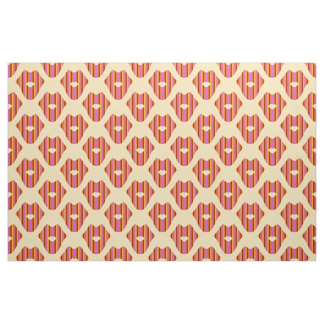 Boheme Lips on Yellow Stoff (Fat Quarter (45,7 x 55,9 cm))