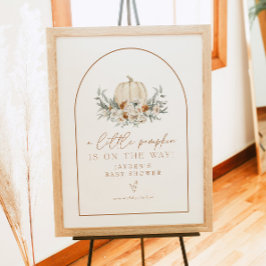 BOHEME Terracotta Pumpkin Baby Dusche Willkommen Poster