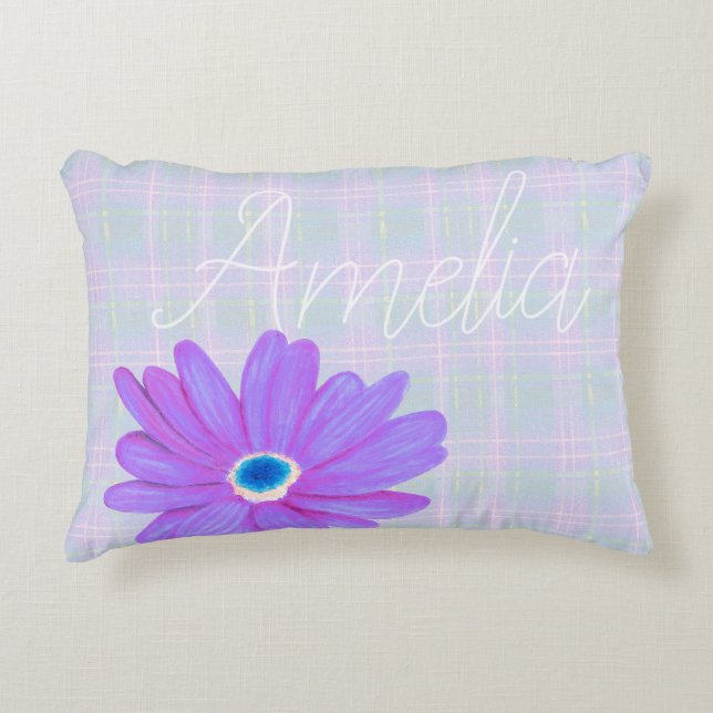 Bohemiam Charme Karo Kinderzimmer Dekokissen (Vorderseite)