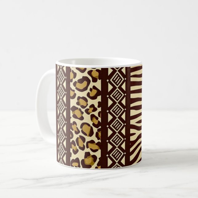 Bohemian African Design Mug Kaffeetasse (Vorderseite Links)