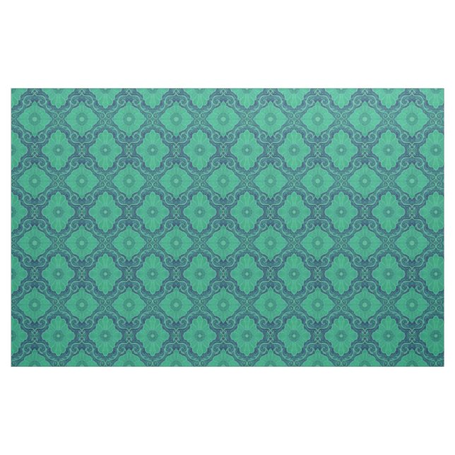 Bohemian arabesque Muster "Grüne Blume" Stoff (Fat Quarter (45,7 x 55,9 cm))