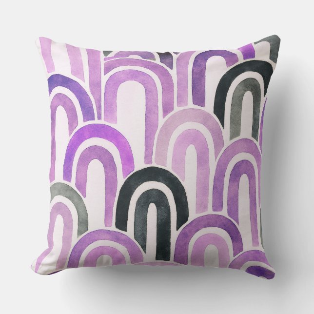 Bohemian arch fish scale painted pattern kissen (Vorderseite)