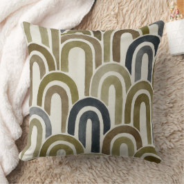 Bohemian arch fish scale painted pattern kissen