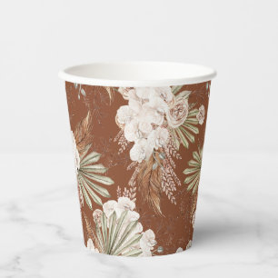 Bohemian Blumen & Federn Pappbecher