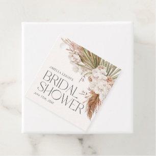 Bohemian Blumen- & Federnduschvorhang Geschenkanhänger