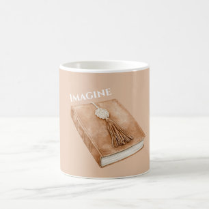 Bohemian Boho Braunes Tan Buchlesezeichen Kaffeetasse