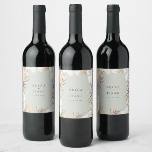 Bohemian Botanische Personalisierte Weinetikett