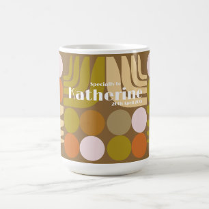 Bohemian Braun Grün Orange Kaffeetasse