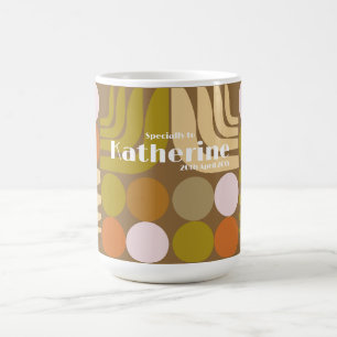 Bohemian Braun Grün Orange Kaffeetasse
