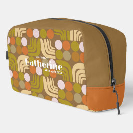 Bohemian Braun Grün Orange Waschbeutel
