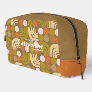 Bohemian Braun Grün Orange Waschbeutel