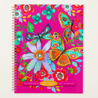 Bohemian Butterfly Floral 2026 Day Planner Planer