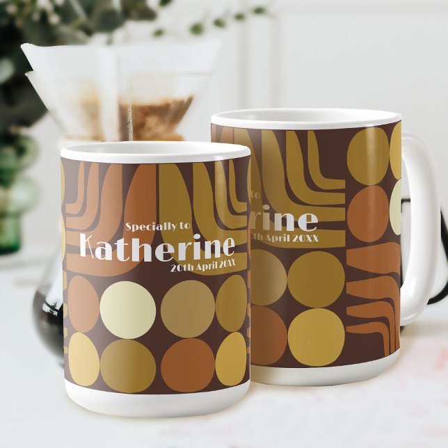 Bohemian Dark Brown Kaffeetasse (Bohemian Dark Brown Coffee Mug)