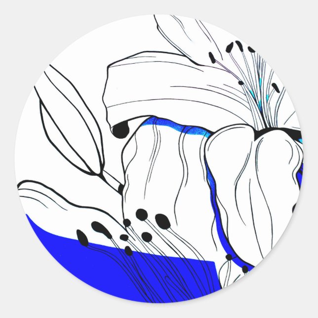 Bohemian Design on a sticker. Runder Aufkleber (Vorderseite)