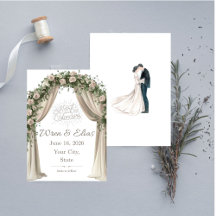 Bohemian elegante Save-the-Date-Karte