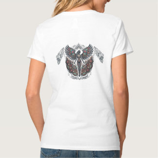Bohemian Engel Flügel Blumen Mandala Design T-Shirt