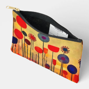 Bohemian Farbige Blumen Zubehörtasche