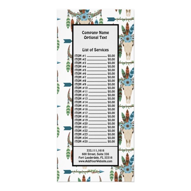 Bohemian Feathers Dreamcatcher Werbekarte (Vorne)