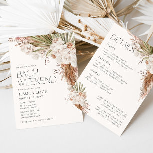 Bohemian Floral & Feathers Junggesellinnenabschied Einladung