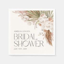 Bohemian Floral & Feathers Shower Serviette