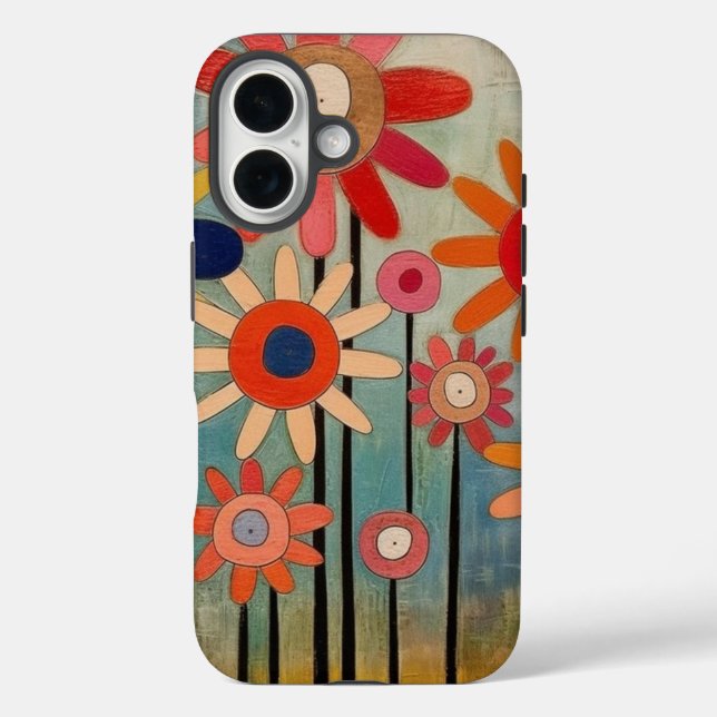 Bohemian Flowers Farbige Case-Mate iPhone Hülle (Rückseite)