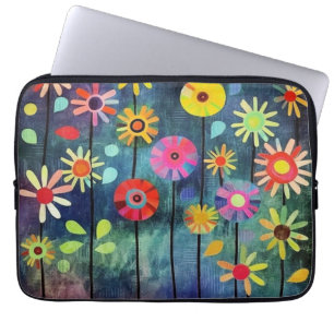 Bohemian Flowers Farbige Laptopschutzhülle