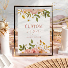 Bohemian Flowers Kundenschild Poster