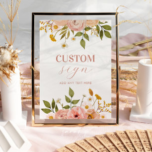 Bohemian Flowers Kundenschild Poster