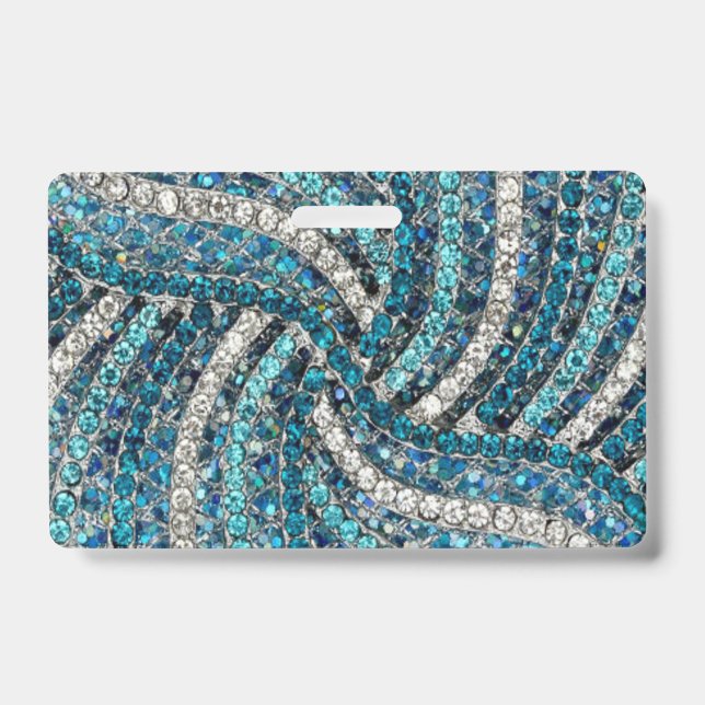 Bohemian Girly Chic Silver Grey Turquoise Ausweis (Vorderseite)