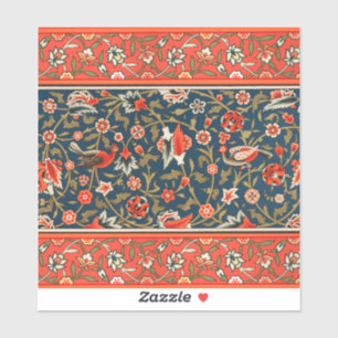Bohemian Indisch-Persisches Blumenmuster Vintage R Aufkleber