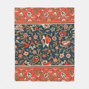 Bohemian Indisch-Persisches Blumenmuster Vintage R Fleecedecke