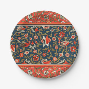 Bohemian Indisch-Persisches Blumenmuster Vintage R Pappteller