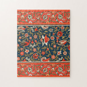 Bohemian Indisch-Persisches Blumenmuster Vintage R Puzzle