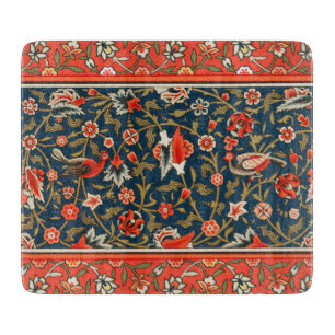 Bohemian Indisch-Persisches Blumenmuster Vintage R Schneidebrett