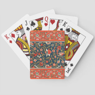 Bohemian Indisch-Persisches Blumenmuster Vintage R Spielkarten