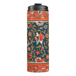 Bohemian Indisch-Persisches Blumenmuster Vintage R Thermosbecher