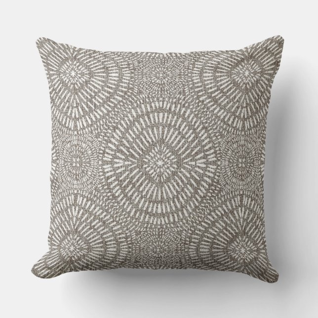 Bohemian light taupe pattern kissen (Vorderseite)