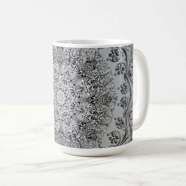 Bohemian Mandala Art Kaffeetasse | Elegant Boho Ch (VorderseiteRechts)