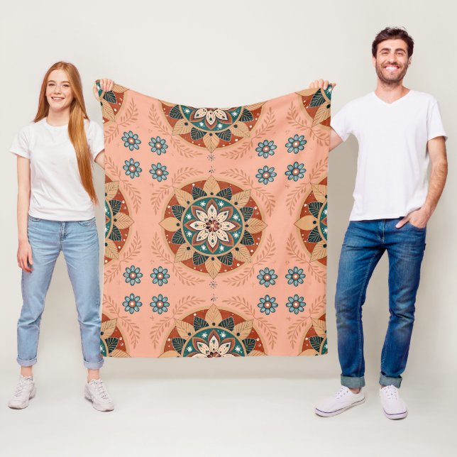 Bohemian Mandala Fleecedecke (Beispiel)