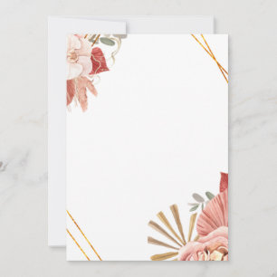 Bohemian Ornamental Florals Rose Einladung