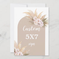 Bohemian Pampas Gras Schild
