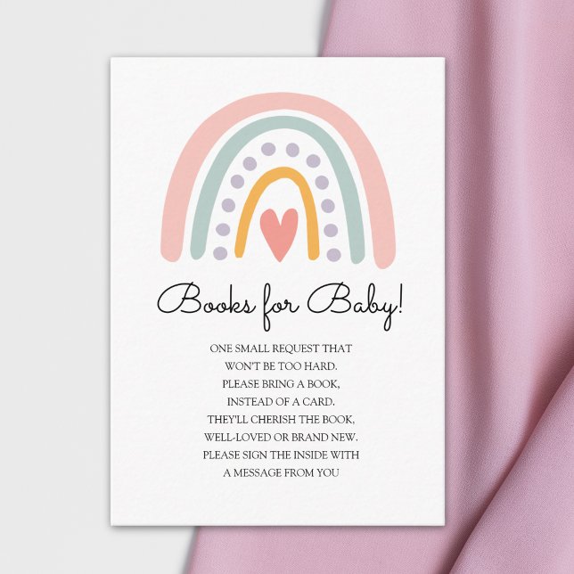 Bohemian Pastel Rainbow Baby Shower for a Girl Begleitkarte (Von Creator hochgeladen)