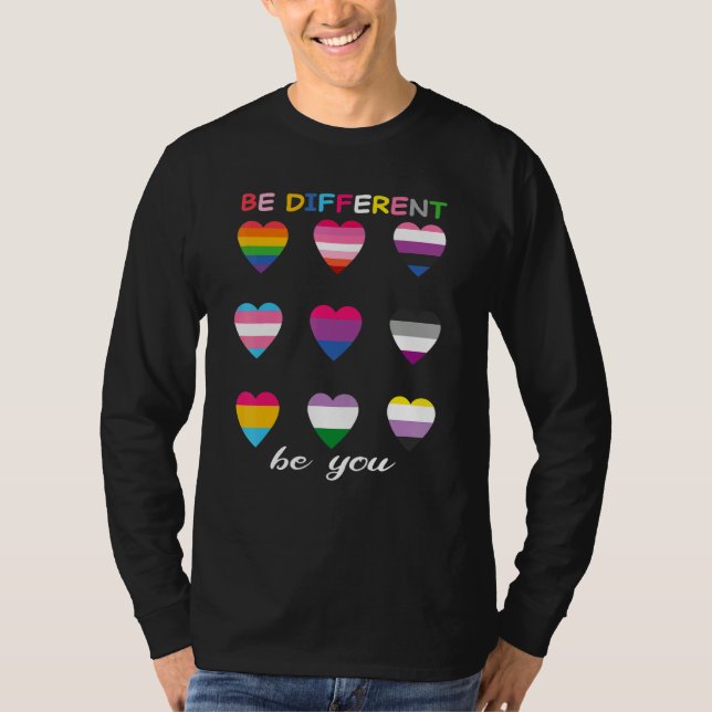 Bohemian Rainbow Be Different Be You Lbgtq Pride G T-Shirt (Vorderseite)
